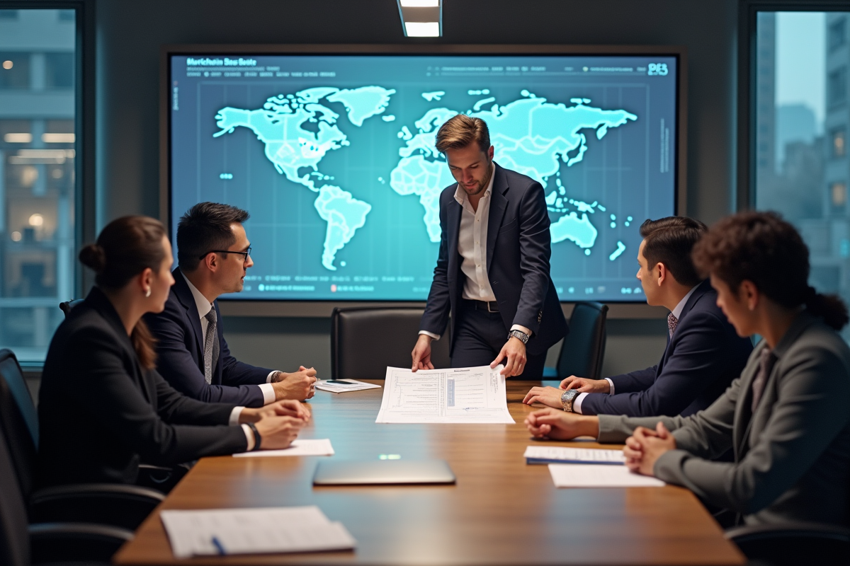 Équipe de professionnels discutant autour d