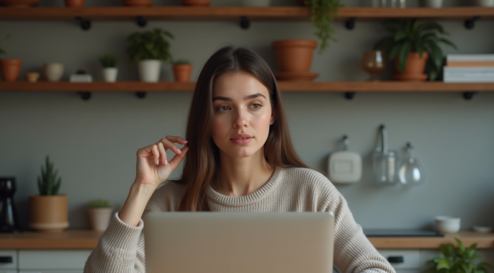 Finance : comment enrichir sa culture financière en ligne ? Jeune femme travaillant sur son ordinateur à la maison